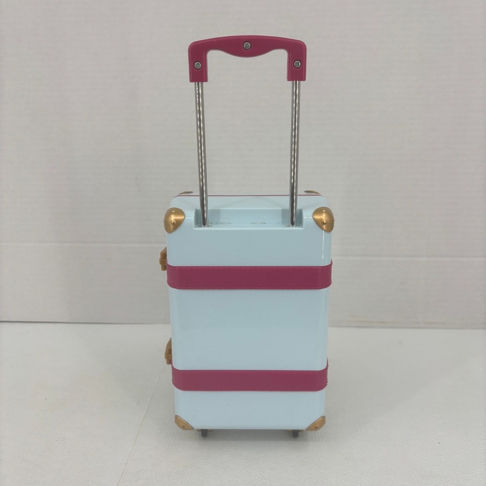 American Girl Travel in Style Suitcase Doll Accessory Blue Pink Truly Me 2017 - Picture 4 of 11